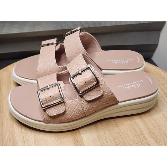 Clarks Drift Buckle Sandals Women's size 9 Wide Peach - Picture 6 of 9